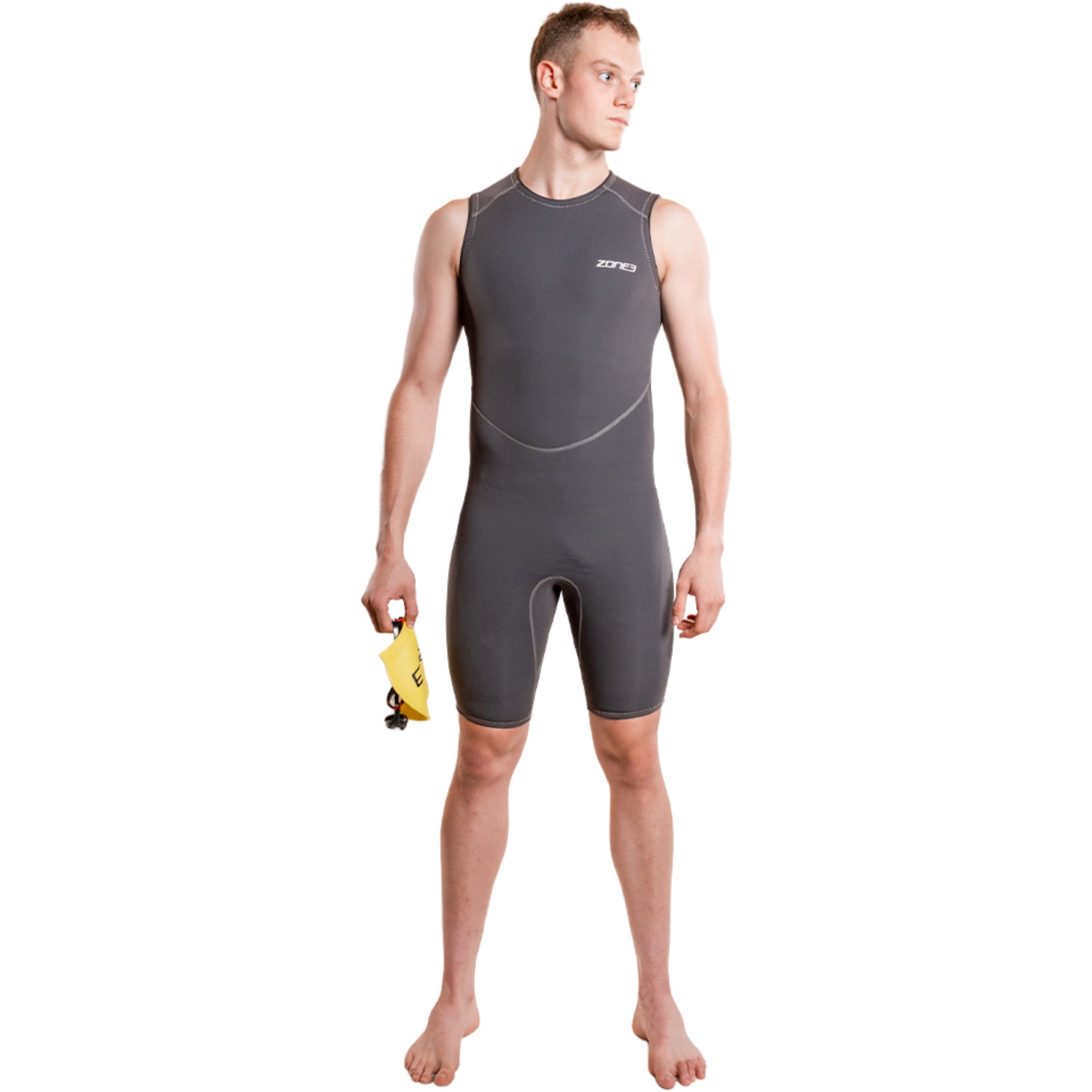 2026 ZONE3 M&auml;nner Yulex Kneeskin NA26MYKS104  Black / Grau